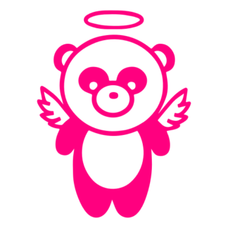Angel Panda Wings Decal (Hot Pink)